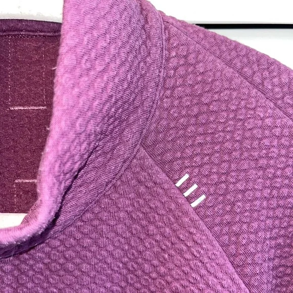 vintage plum (dark pink) LULULEMON at ease quarter-zip pullover sweatshirt [M]